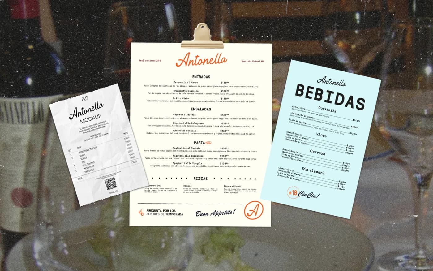 Antonella: menú