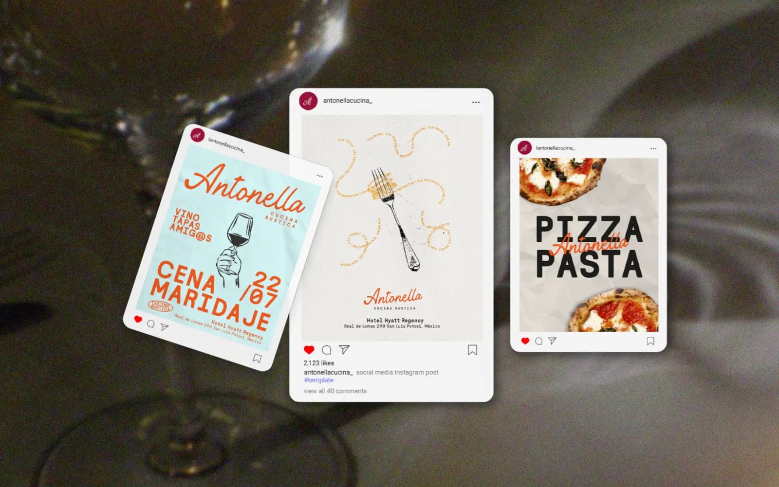 Antonella: publicaciones para redes sociales