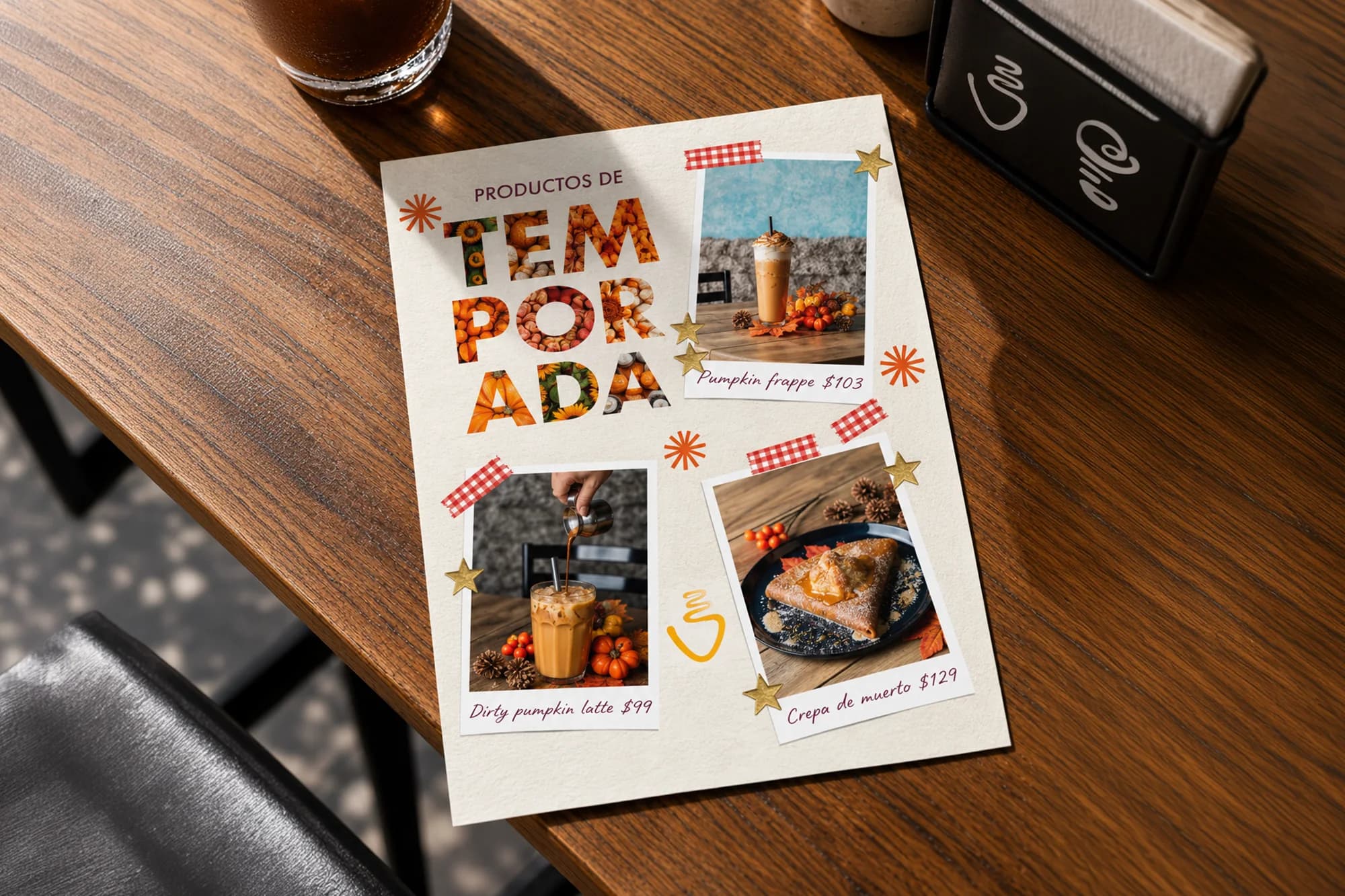 Vishuddha: menú de productos de temporada sobre una mesa de madera