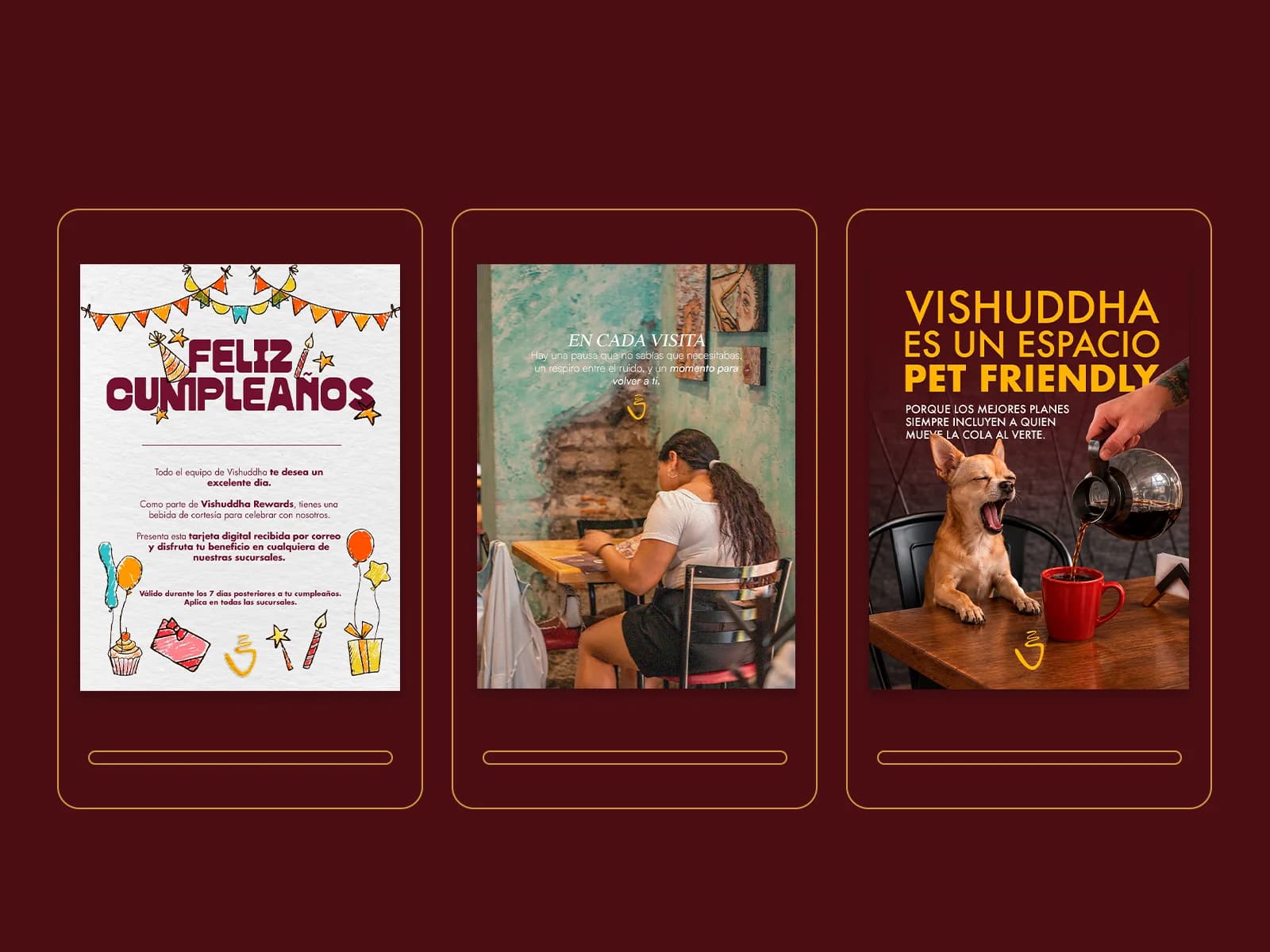 Vishuddha: historias de Instagram para cumpleaños, visitas y espacio pet friendly