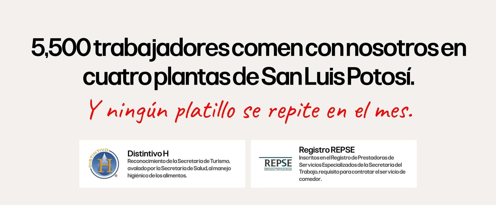 GACSA: frase destacada y certificaciones en el sitio web