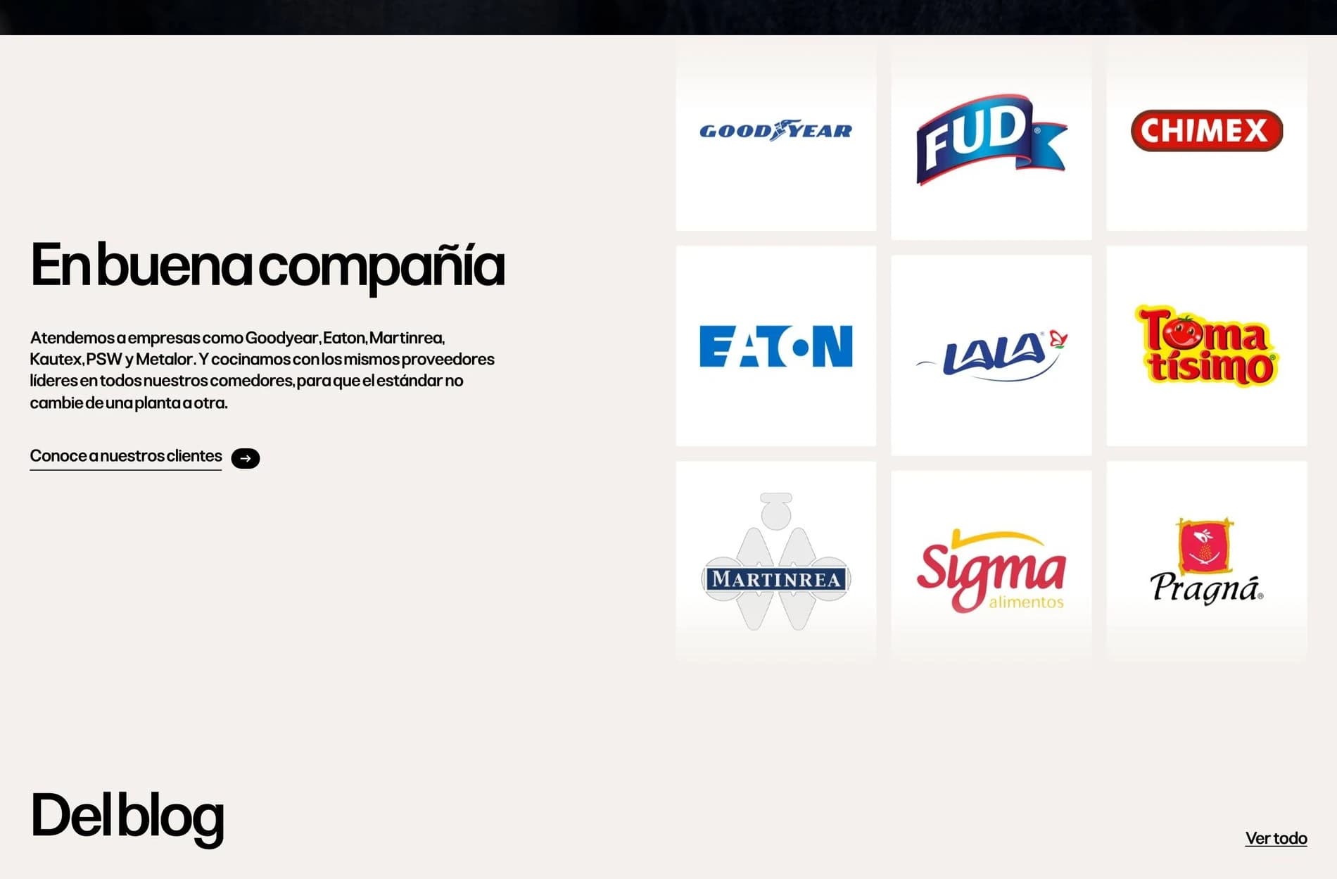 GACSA: sección de clientes y blog