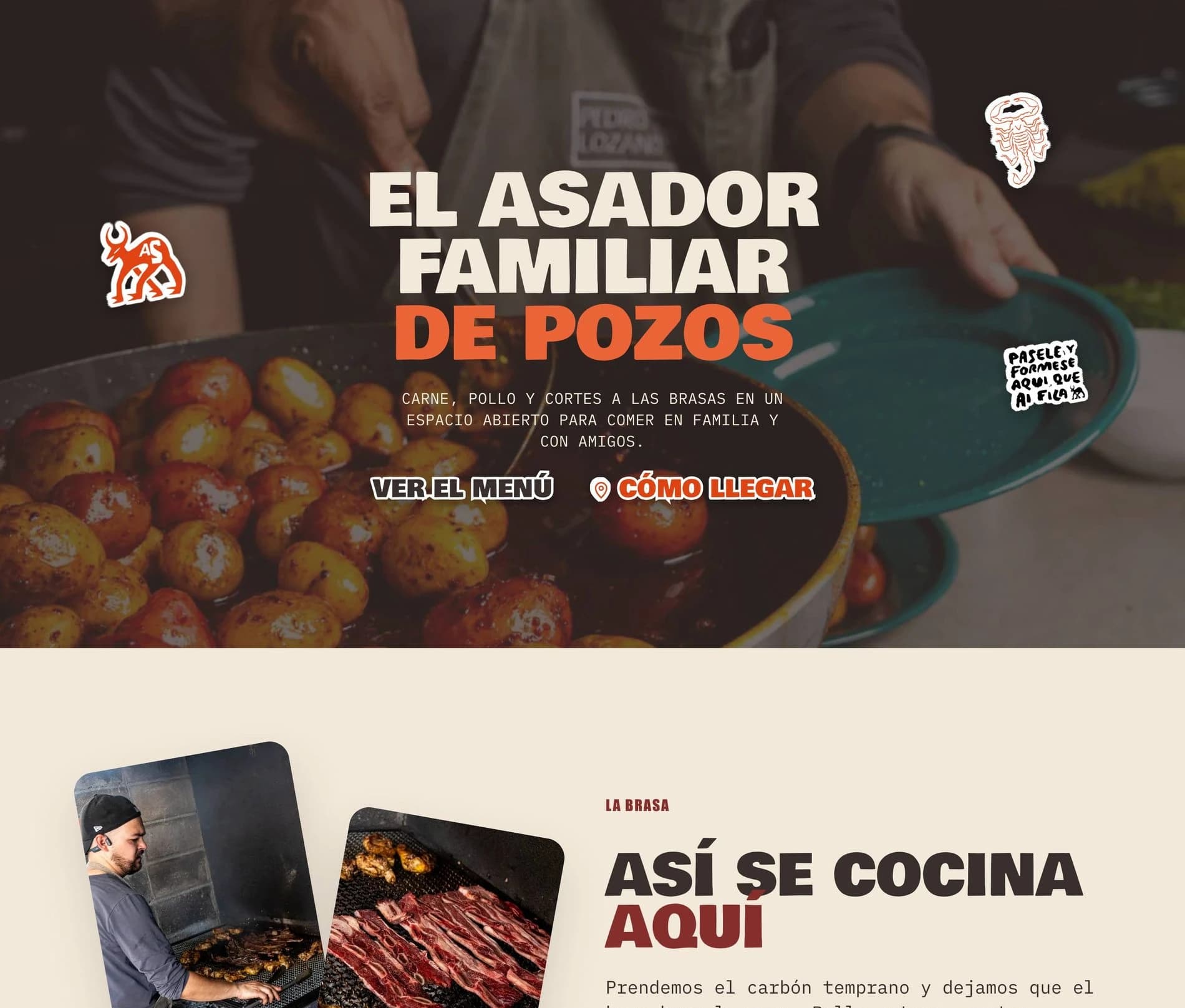 Socarrón: portada del sitio web