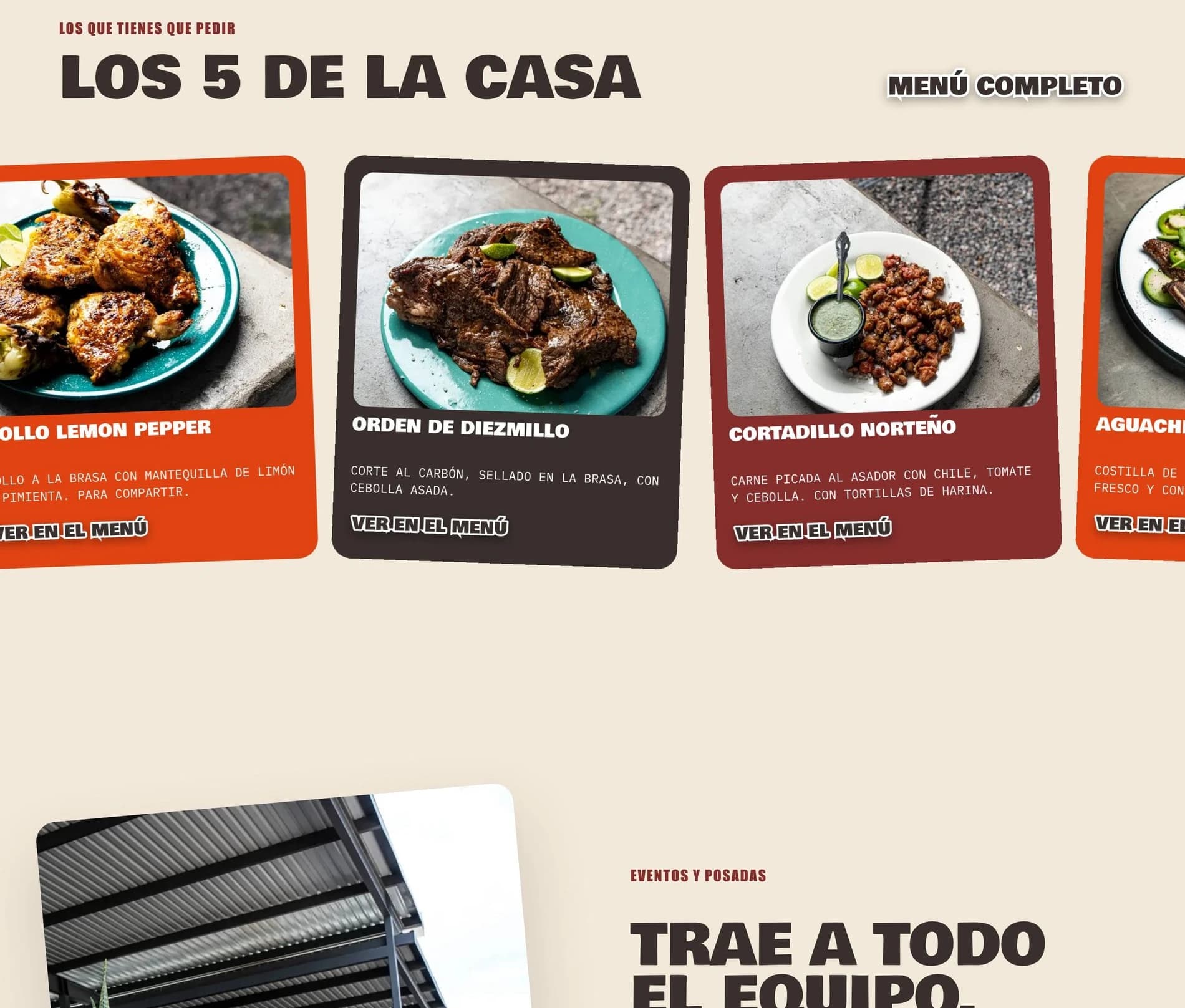 Socarrón: carrusel con los cinco platillos de la casa