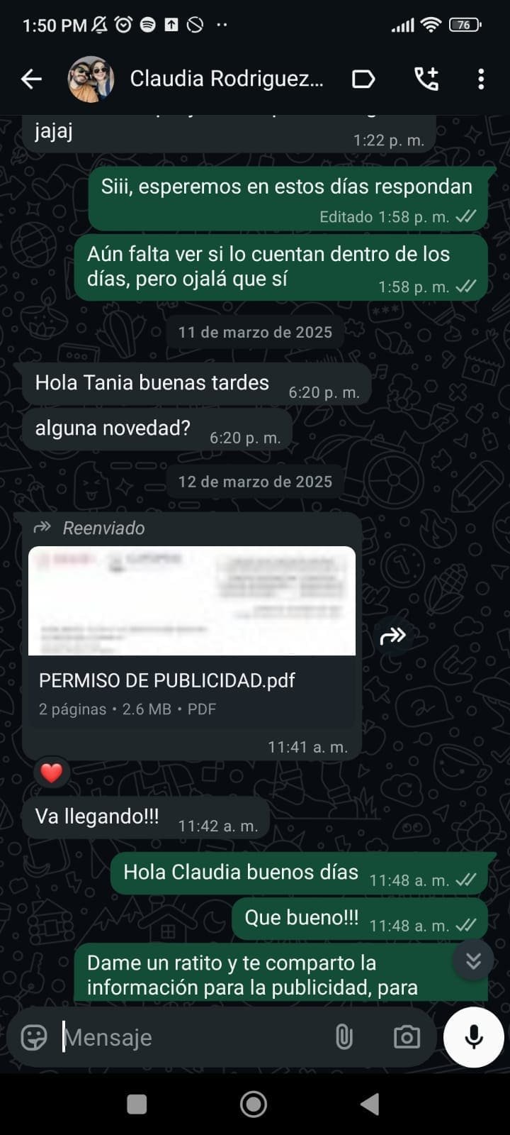 Conversación real de acompañamiento en trámite COFEPRIS 1