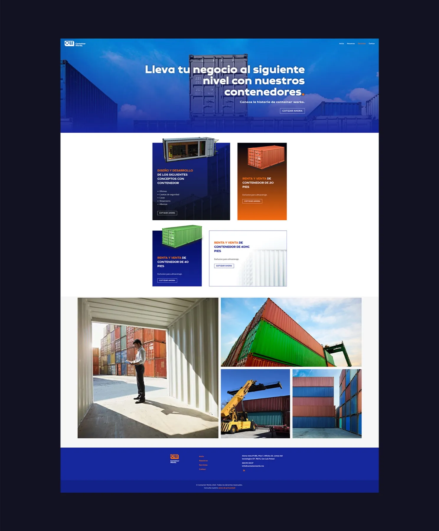 Container Works — Un sitio que cotiza solo
